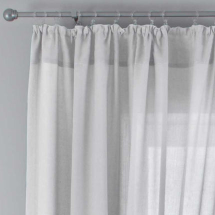 Gardine »Nizza« Baumwoll-Voile Halbvoile Transparent Store mit Gardinenband und Tuneldurchzug 2019031