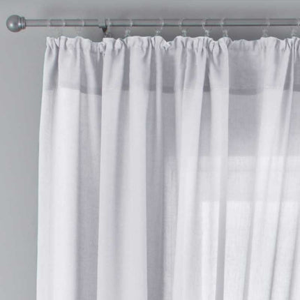 Gardine »Nizza« Baumwoll-Voile Halbvoile Transparent Store mit Gardinenband und Tuneldurchzug 2019031