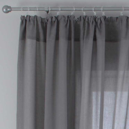 Gardine »Nizza« Baumwoll-Voile Halbvoile Transparent Store mit Gardinenband und Tuneldurchzug 2019031