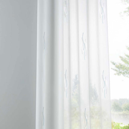 Gardine Ösen Jacquard Muster Kils Schal Sichtschutz Transparent Voile Lichtdurchlässig 10000140