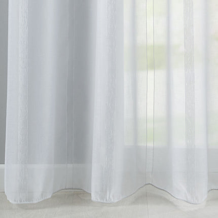 Gardine Streifen Design Van transparent Schal Ösen Vorhang Jacquard Pflegeleicht 10000138