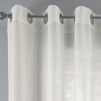 Gardine Streifen Design Van transparent Schal Ösen Vorhang Jacquard Pflegeleicht 10000138