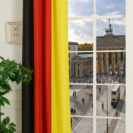 Gardine Vorhang Ösenschal »GLOBAL« Flagge Fußball Fan Flag Banner Landesfarben 20360