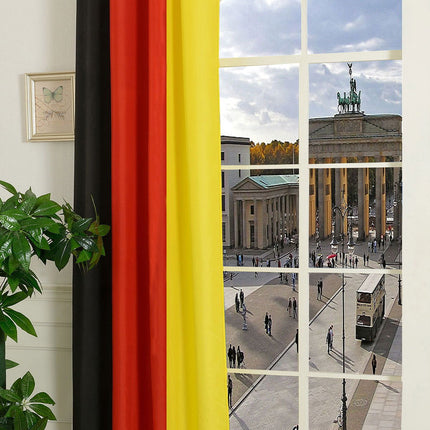 Gardine Vorhang Ösenschal »GLOBAL« Flagge Fußball Fan Flag Banner Landesfarben 20360
