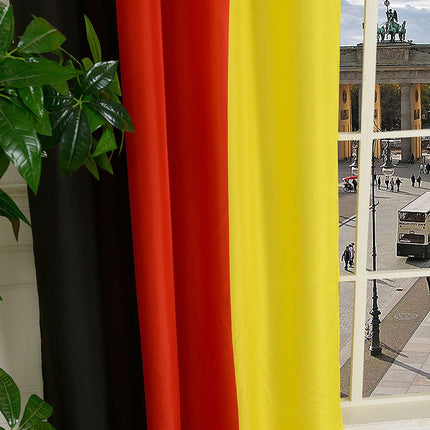 Gardine Vorhang Ösenschal »GLOBAL« Flagge Fußball Fan Flag Banner Landesfarben 20360
