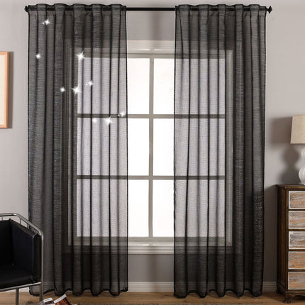 Gardine Vorhang Schal Transparent verdeckte Schlaufen Lurex Garn glänzend (Höhe x Breite cm) 204772