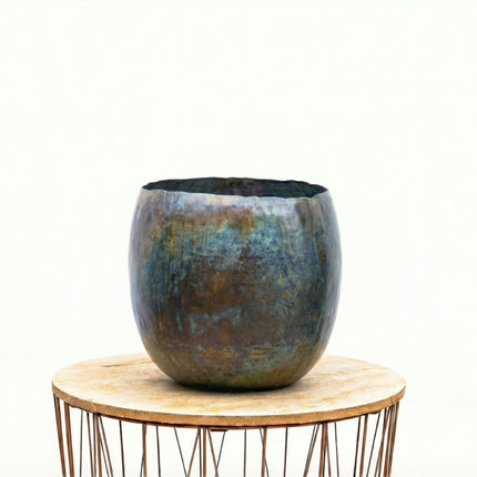 Ellen 'Vintage Green' - Dekotopf aus Metall