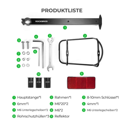 Gepäckträgertasche Wasserfest Schnellspanner Design mit Halterung