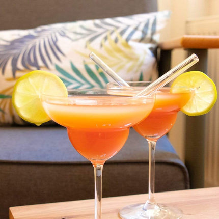 Herz Symbol Edition gravierte Glastrinkhalme mit schönen Herzen & Herzchen