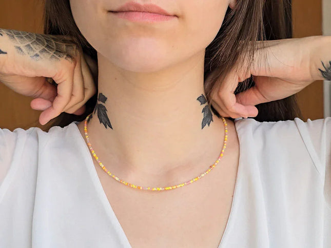 Perlenkette Pink Lemonade – Zarte Perlenkette Rosa