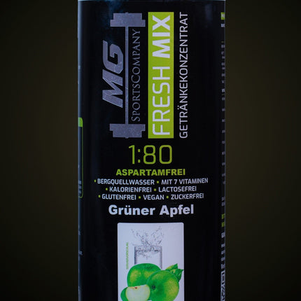 Fitness Getränkekonzentrat - Grüner Apfel - mit 7 wertvollen Vitaminen ergibt 80 Liter
