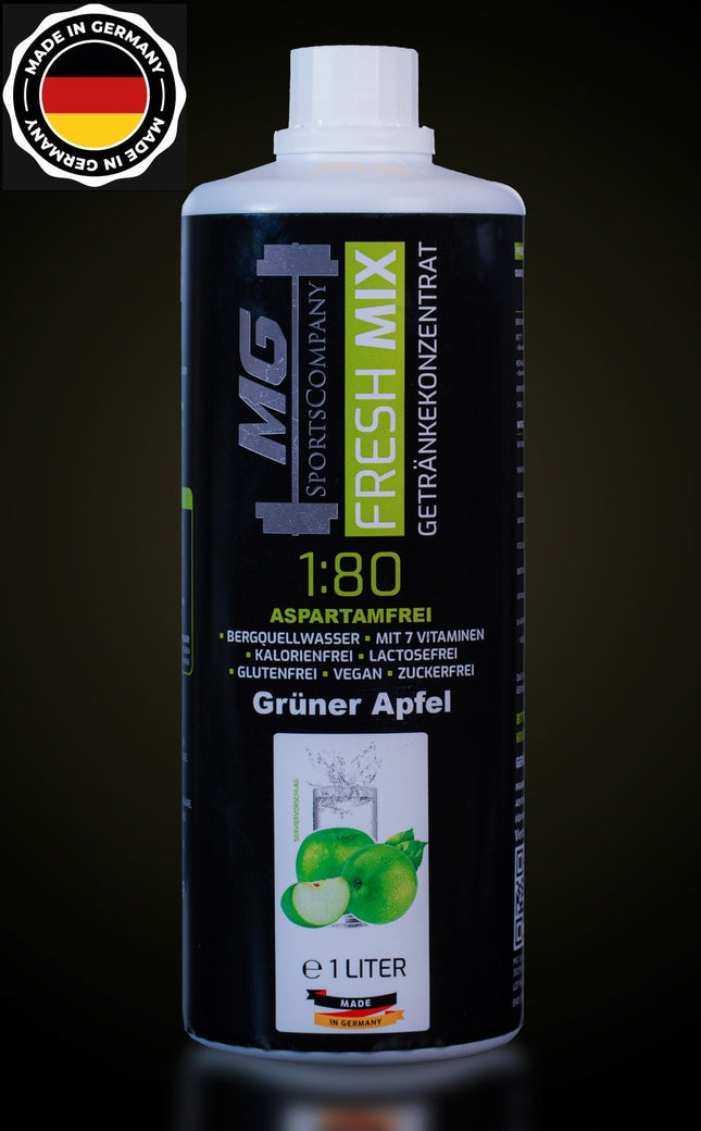 Fitness Getränkekonzentrat - Grüner Apfel - mit 7 wertvollen Vitaminen ergibt 80 Liter