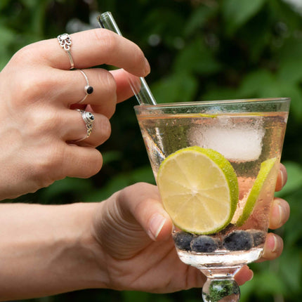 2x 23cm + 2x 20cm + 2x 15cm (Gerade) Glasstrohhalme