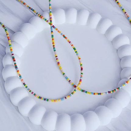 Perlenkette Regenbogen Boho