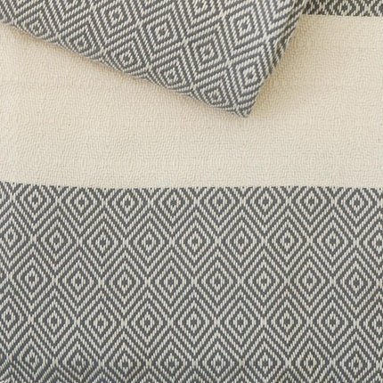 Hamamtuch Charlotte dunkelgrau - handgewebt