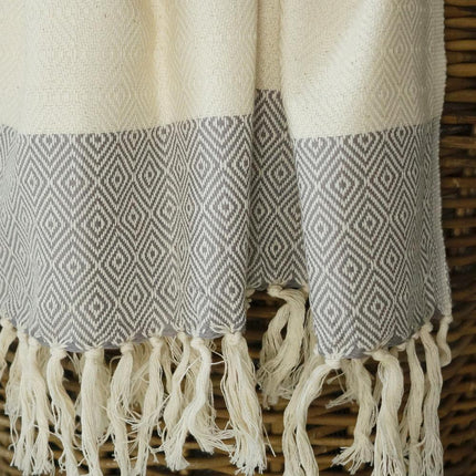 Hamamtuch Charlotte dunkelgrau - handgewebt