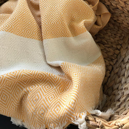 Hamamtuch Charlotte gelb - handgewebt