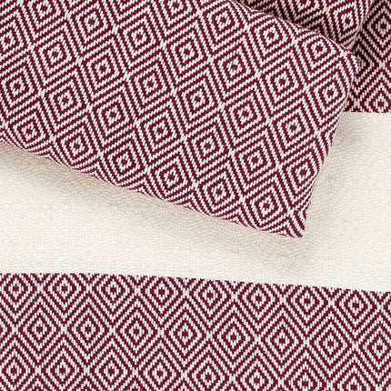 Hamamtuch Charlotte bordeaux - handgewebt