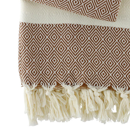 Hamamtuch Charlotte braun - handgewebt