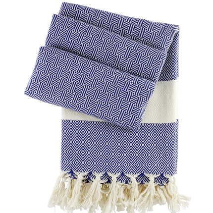 Hamamtuch Charlotte dunkelblau - handgewebt