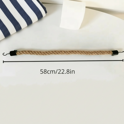 Hanfseil Toilettenpapier Halter ohne Bohren