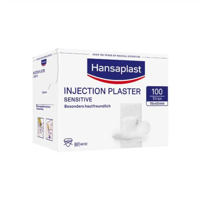 Hansaplast Sensitive 100 Injektionspflaster 4cm x 1,9cm - 100 Stk. | Packung (100 Stück)