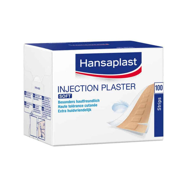 Hansaplast Soft Injektionspflaster, 4 x 1,9 cm - 100 Stück | Packung (100 Stück)