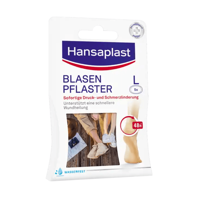 Hansaplast Blasenpflaster, groß 5,8 x 3,4 cm - 5 Stück | Packung (5 Stück)