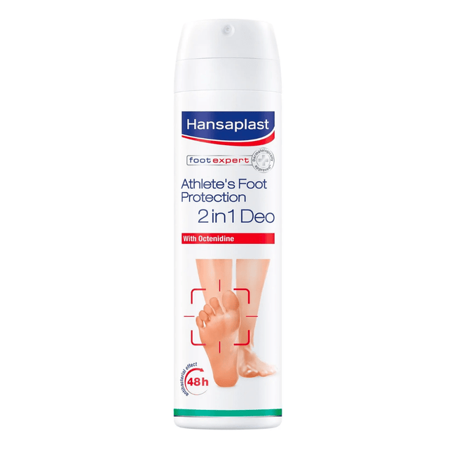 Hansaplast Fußpilz-Schutz 2in1 Deo mit Octenidin - 150 ml | Flasche (150 ml)