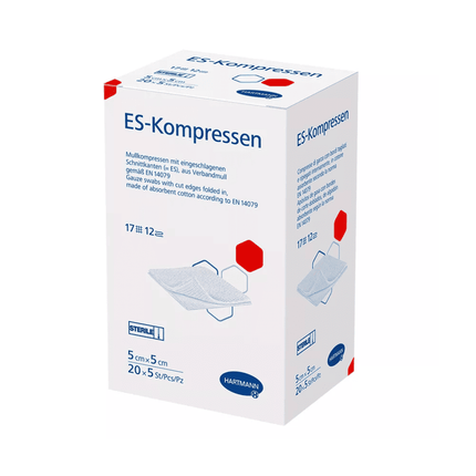 Hartmann ES-Kompressen 17-fädig, 12-fach, steril