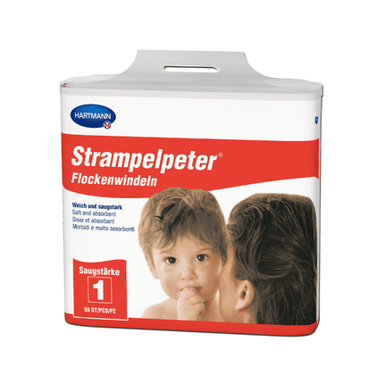 Hartmann Strampelpeter® Flockenwindeln - 56 Stück