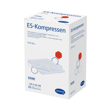 Hartmann ES-Kompressen 10 x 10 cm, 12-fach, steril
