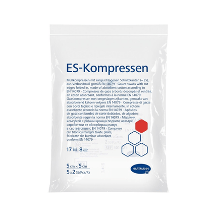 Hartmann ES-Kompressen, 8-fach, steril - 5 x 2 Stück