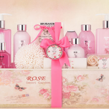 15-teiliges Luxus Bade- und Duschset „Rose Sweet Garden“ – Verwöhnmomente für Körper & Sinne
