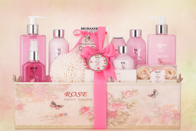 15-teiliges Luxus Bade- und Duschset „Rose Sweet Garden“ – Verwöhnmomente für Körper & Sinne