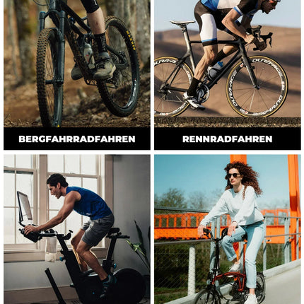 Herren Fahrradhose mit Träger - Hochdehnbar, Atmungsaktiv mit Reflexstreifen