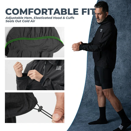 Herren Fahrradjacke Winddicht – Leicht, Atmungsaktiv für Radfahren, Wandern & Alltag