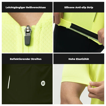 Herren Radtrikot Kurzarm Fahrradtrikot Rennradtrikot Atmungsaktiv Schnell trocknend