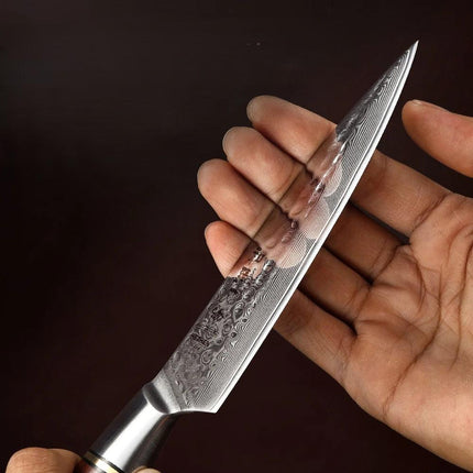 HEZHEN Santoku Damastmesser - Master Series 5 Zoll | 73-Lagen Premium Qualität