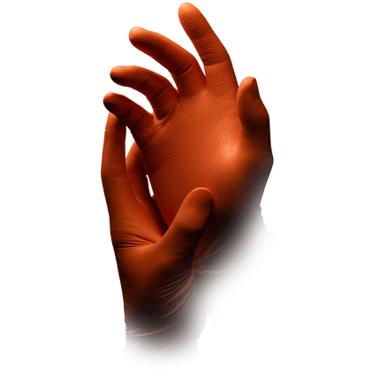 High Grip Einmalhandschuh aus Nitril, orange, ALPHA