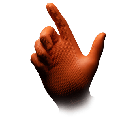 High Grip Einmalhandschuh aus Nitril, orange, ALPHA
