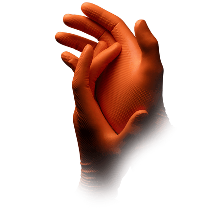 High Grip Einmalhandschuh aus Nitril, orange, ALPHA