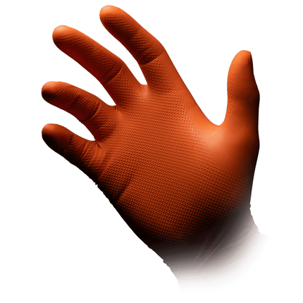 High Grip Einmalhandschuh aus Nitril, orange, ALPHA