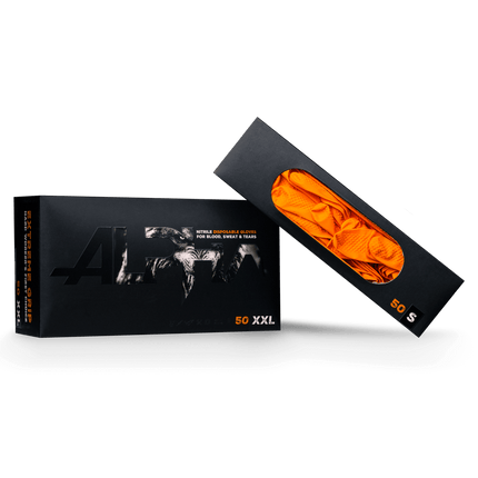 High Grip Einmalhandschuh aus Nitril, orange, ALPHA