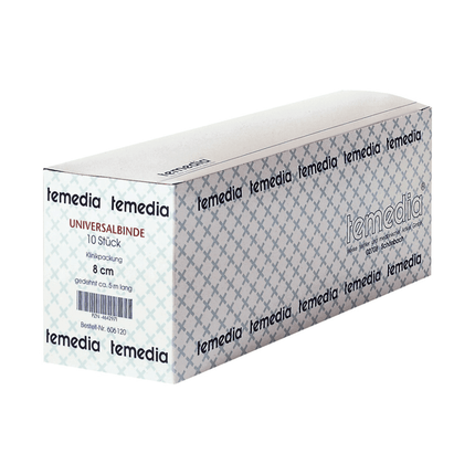 Holthaus Temedia Universalbinde, Klinikpackung 8 cm x 5 m - 10 Binden | Packung (10 Stück)