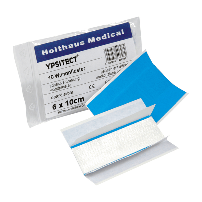 Holthaus Ypsitect® Wundpflaster, wasserabweisend 6 x 10 cm - 10 Pflaster | Packung (1 Stück)