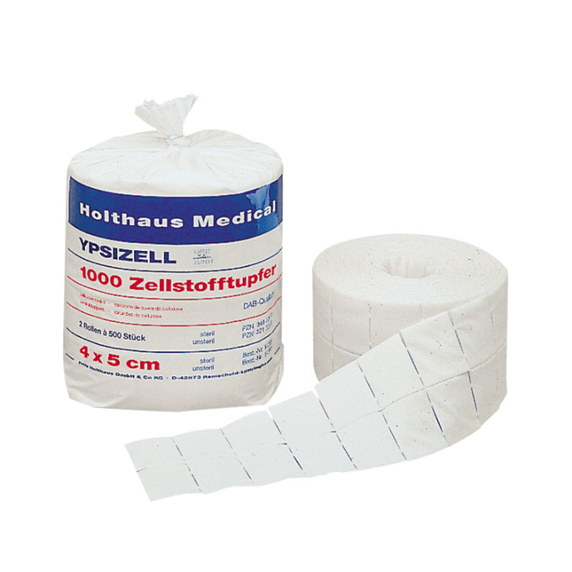 Holthaus Ypsizell Zellstofftupfer, unsteril  2 x 500 | Packung (1000 Stück)