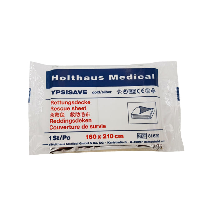 Holthaus Medical YPSISAVE Rettungsdecke gold/silber 160 x 210 cm | Packung (1 Stück)