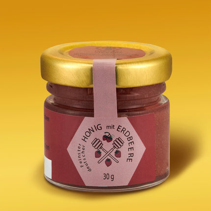 Honig mit Erdbeere