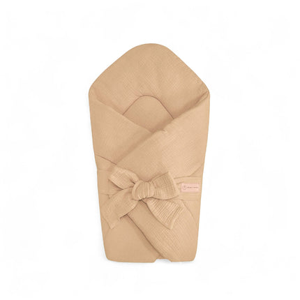 Babyhörnchen Musselin mit Schleife – Kuschelige Puckdecke & Einschlagdecke